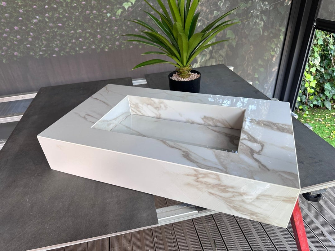 800mm Bespoke Tiled Single Basin - Bespoke Basins