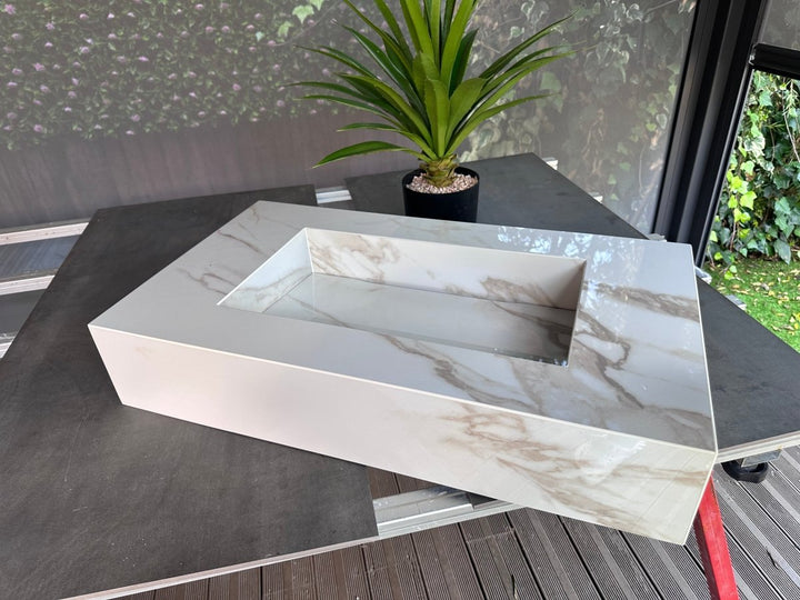 800mm Bespoke Tiled Single Basin - Bespoke Basins