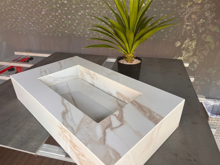800mm Bespoke Tiled Single Basin - Bespoke Basins