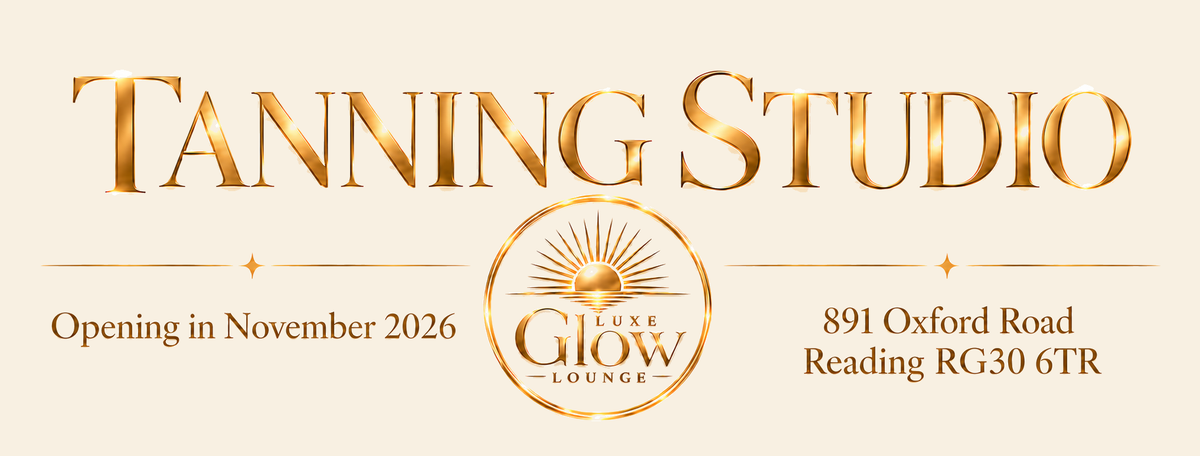 Luxe Glow Lounge tanning studio opening November 2026 at 891 Oxford Road, Reading RG30 6TR